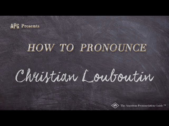 pronunciation of christian louboutin, Off 60%