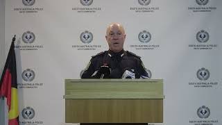 Assistant Commissioner Scott Duval speaks about an incident at Glenelg Primary School.