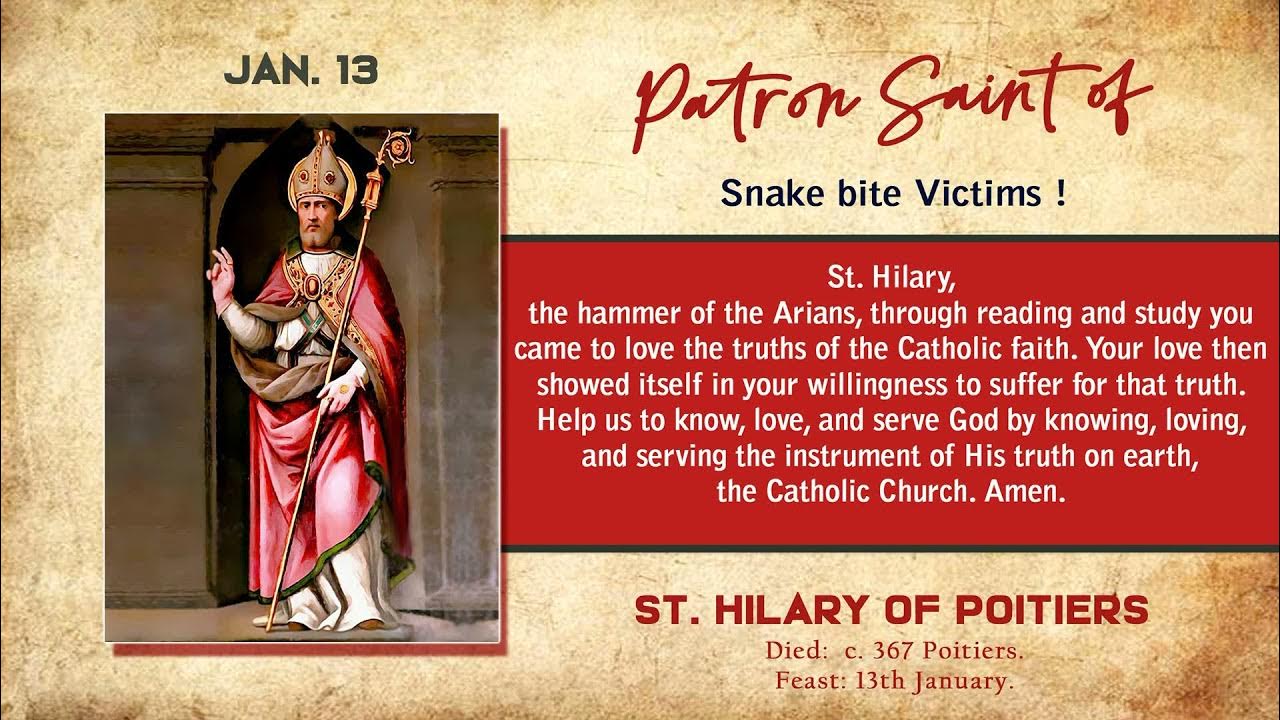 MIRACLE PRAYER THROUGH ST. HILARY OF POITIERS 13 JANUARY 2022 by Fr