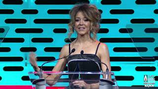 Lindsey Stirling Accepts the  Inspire Award at the She Rocks Awards