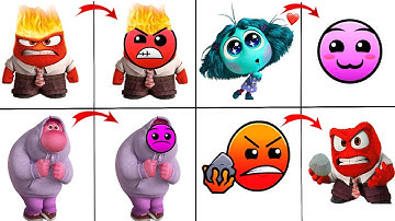 Inside Out 2 And Their Favourite Geometry Dash Faces MEGA MIX all compliation