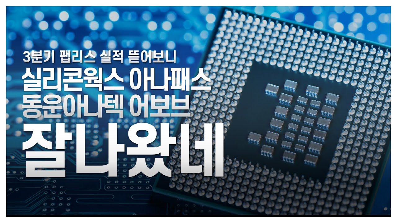 3분기 팹리스 실적 뜯어보니실리콘웍스 아나패스 동운아나텍 어보브 잘나왔네