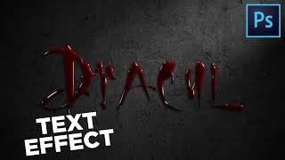 How to Create Bloody Dracula Text-Effect || Photoshop-Tutorial