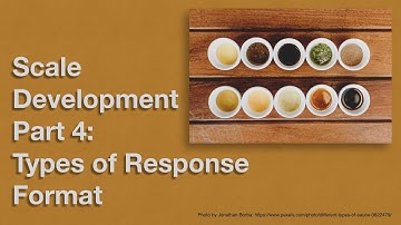 Scale Development Part 4 - Types of Response Format
