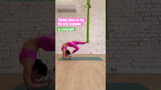 🩷💚#aerialyoga #backbend #scorpionpose #aerialsilks #inspiration #flexibilitytraining #yoga #pincha