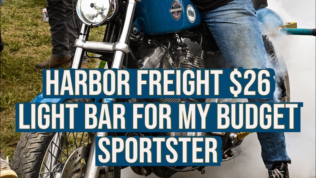 26 Harbor Freight LED light bar for my budget sportster (Part 1) YouTube