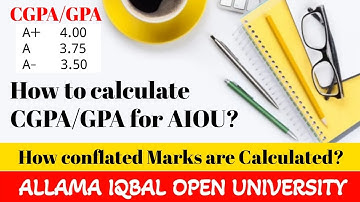 How to calculate CGPA/GPA for AIOU? Grading Scheme in GPA / CGPA System