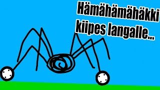 HÄMÄ-HÄMÄHÄKKI KIIPES LANGALLE | Pelataan Car Drawing Game #4