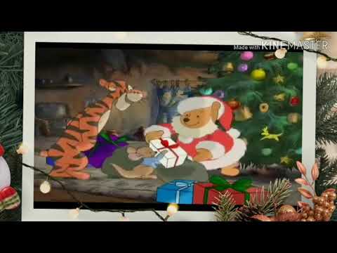 Winnie pooh repartiendo regalos