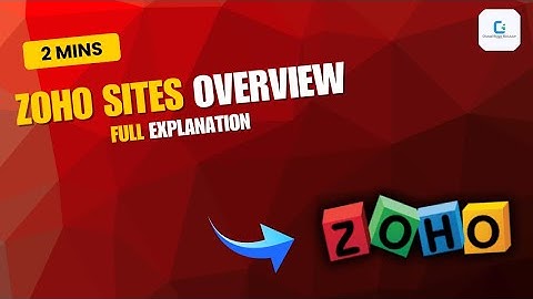 Zoho Sites Dashboard Tutorial (2025)