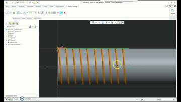 Helical Sweep, Creo, ProE, Sweep Helicoidal, Bolt Thread
