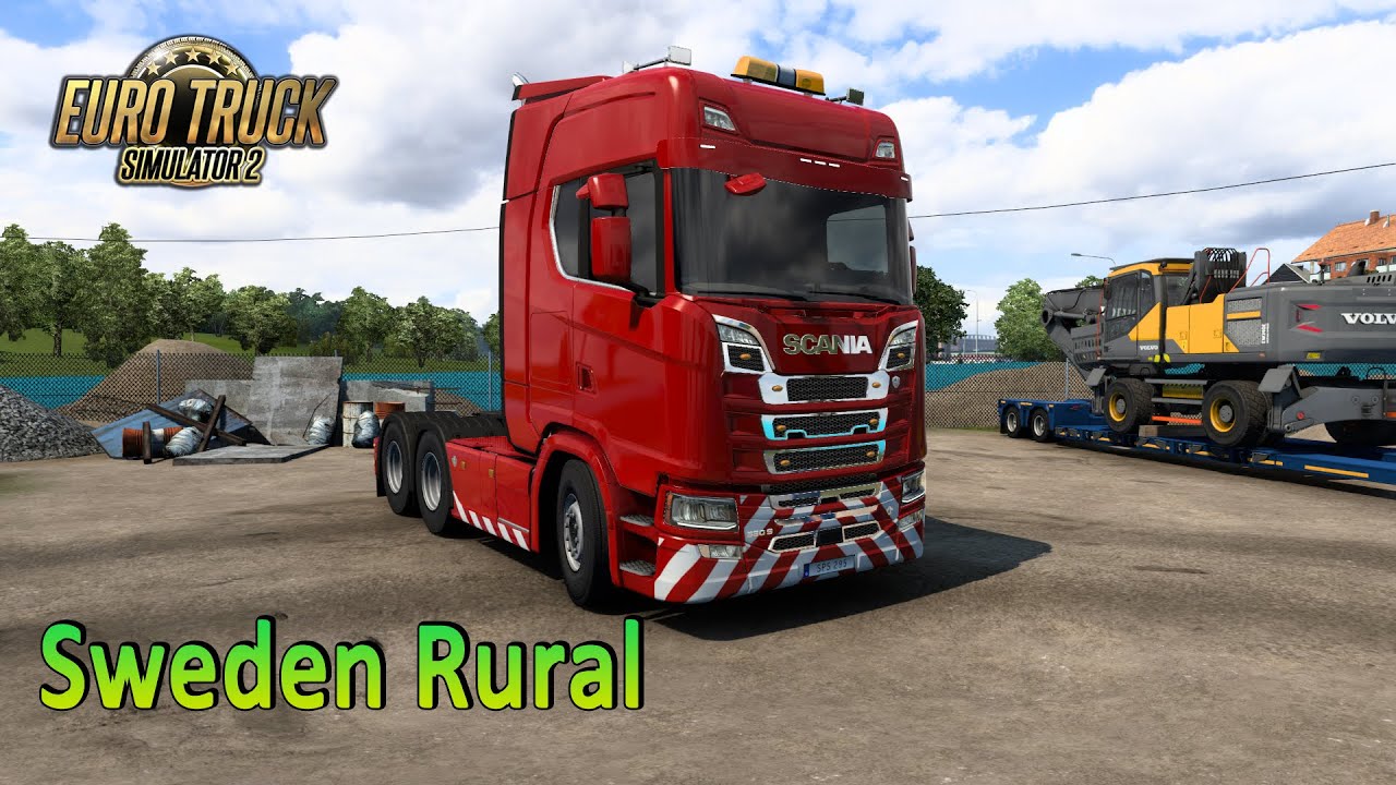 Transporting a wall panels in Sweden Rurals - ETS 2 Gameplay