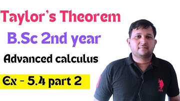 Bsc 2nd year math | Advanced calculus | Ex 5.4 taylor theorem | BA 3rd sem math | Mathslighthouse