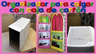 Organizador con una caja para colgar diy