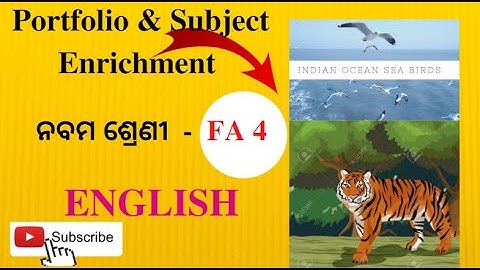 9th Class FA4 ||ENGLISH||Portfolio|| Subject Enrichment Question Answer 2022-23||