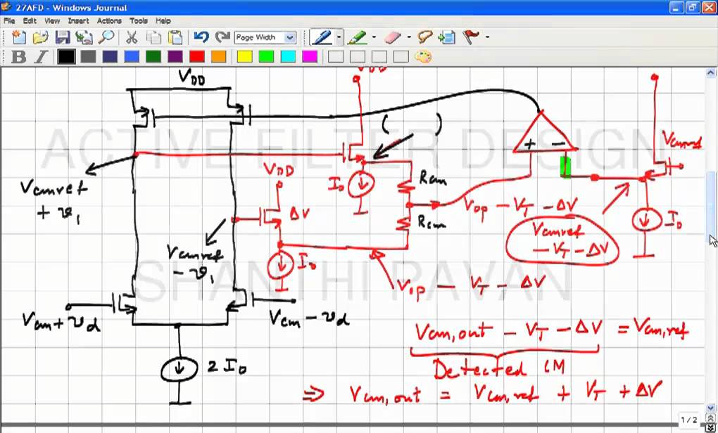 AFD27 - Common-mode Feedback , examples of Common-mode Detectors.