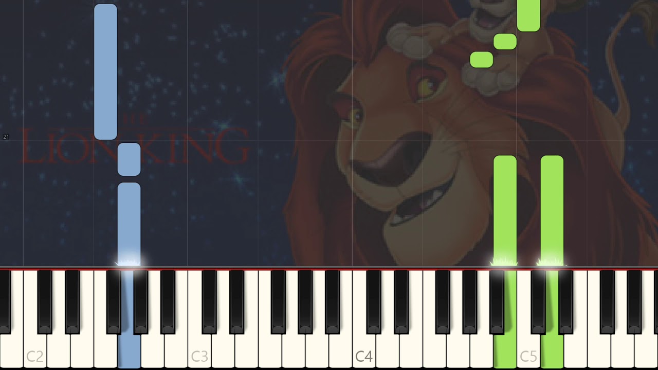 Can You Feel The Love Tonight The Lion King Piano Tutorial Synthesia ...