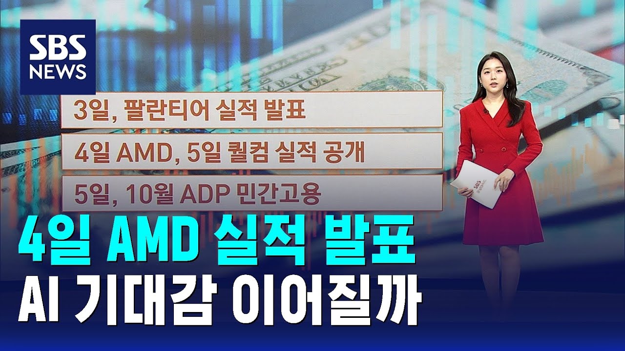 4일 AMD 실적 발표…AI 기대감 이어질까 / SBS / 뉴욕증시