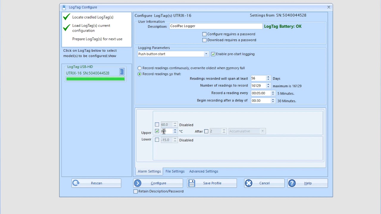 LogTag | Configure UTRIX-16 - YouTube