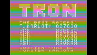 tron - the race title screen for Atari 8-bit