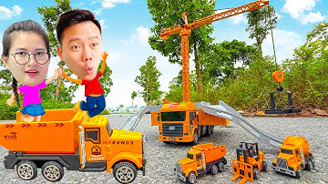 Changcady review xe ô tô gắn cần cẩu, tạo thành công trường xây dựng với xe máy xúc, xe trộn bê tông