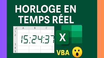 Crée une HORLOGE EN TEMPS RÉEL dans Excel