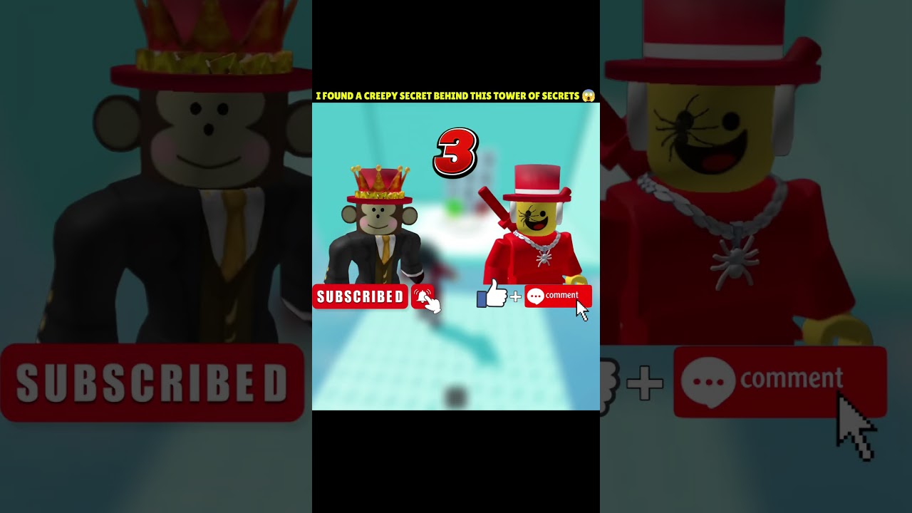 I Found a creepy secret behind this tower of secrets 😞 #roblox #fyp