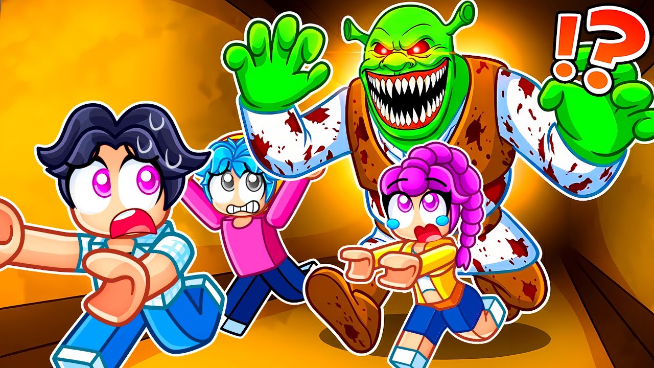 Escape SHREK BACKROOMS In Roblox With MY FRIENDS.. (Kpop Demon Hunters)