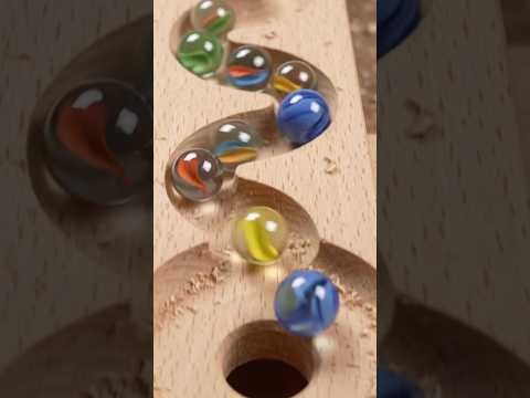Most Satisfying Wooden Marble Race 🪵✨ (Wait for the End!)