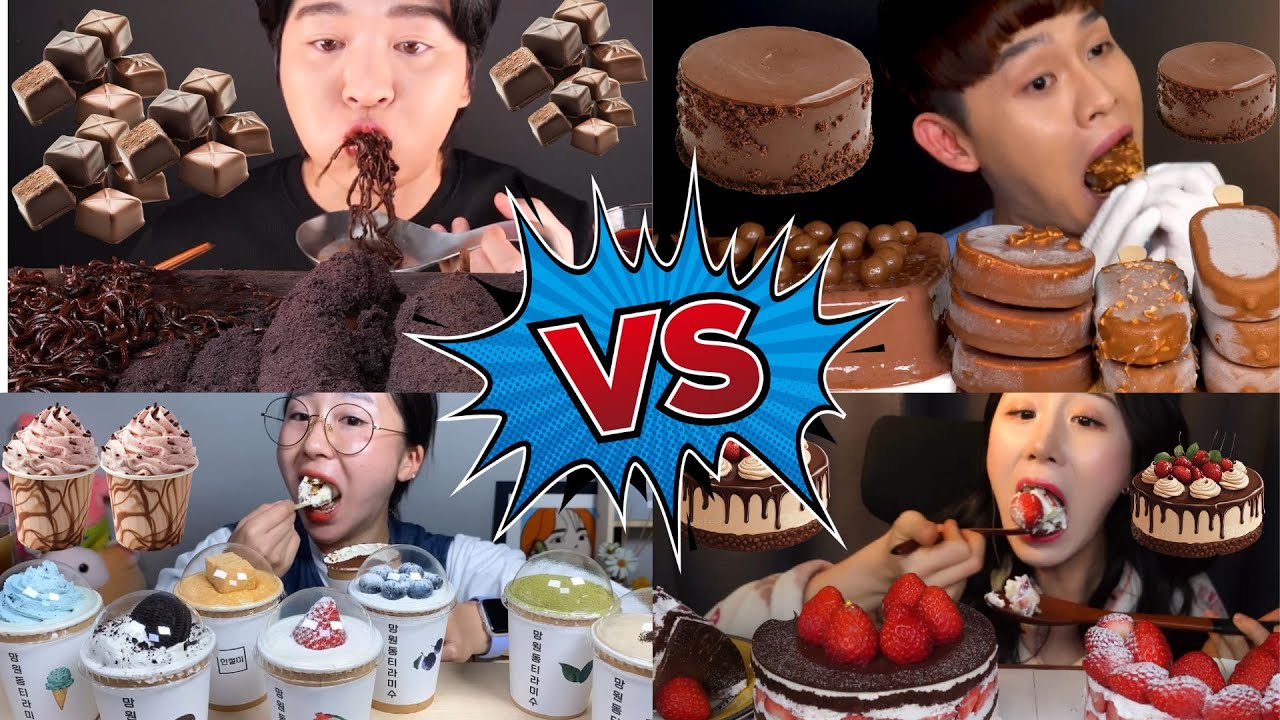 CHOCOLATE DESSERTS 🍫 VS Creamy Cakes 🎂 | Ultimate Sweet Mukbang Battle
