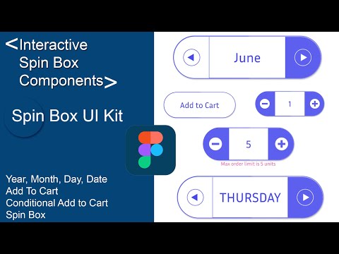 Spin box component UI Kit |