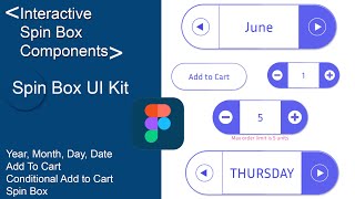 Spin box component UI Kit |