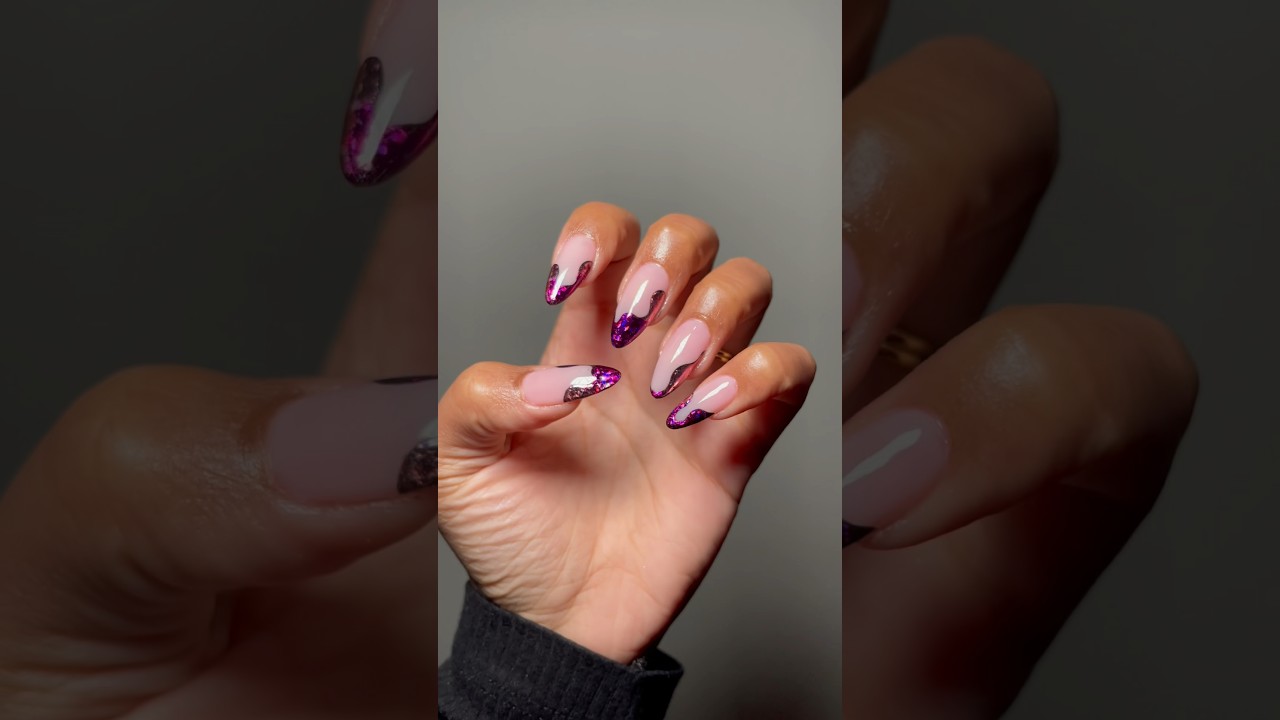 DIY Pink Foil Nails 