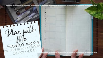 Plan With Me | First Set Up in Hobonichi Weeks for Work - 28 Nov to 4 Dec 2022