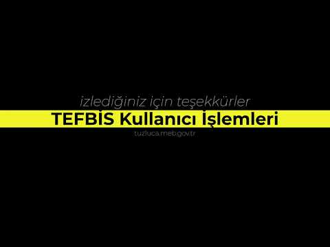 TEFBİS Okul Aile ve Okul Öncesi Birliklerine şifre verme işlemi