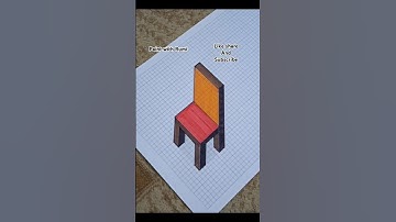 3D Drawings - How to Draw a 3D Chair | 3D Trick Art on Graph Paper | easy drawing #shorts #ytshorts
