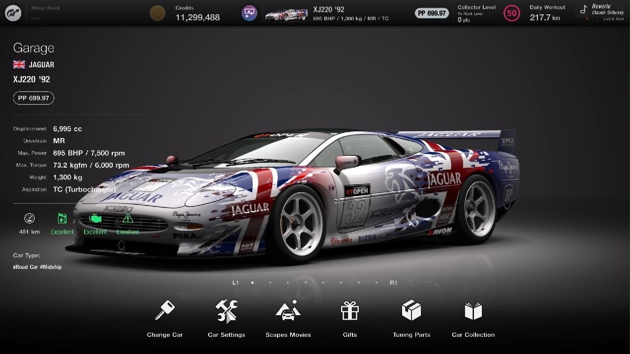 Gran Turismo 7 Jaguar XJ220 92 engine swap 700pp Les Mans money