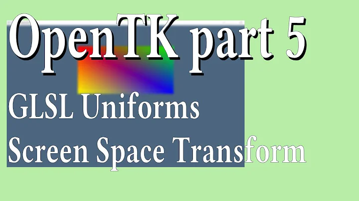 Basic OpenTK part 5 - GLSL Uniforms and Screen Space Transform