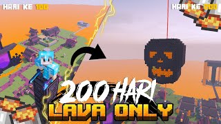 200 Hari di Minecraft Tapi DUNIA LAVA 🌋🌋🔥🔥!!! Membuat Rumah TENGKORAK 💀💀 !!!