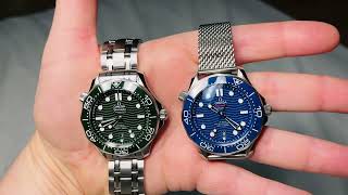 OMEGA Seamaster Dver 300M - GREEN vs BLUE