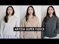 ARITZIA SUPER FLEECE SIZE & FIT COMPARISON | regular vs. oversized + multiple sizes