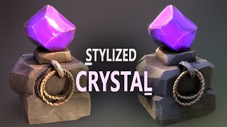 Stylized Crystal 3d Model In Zbrush Maya And Substance 3d Painter