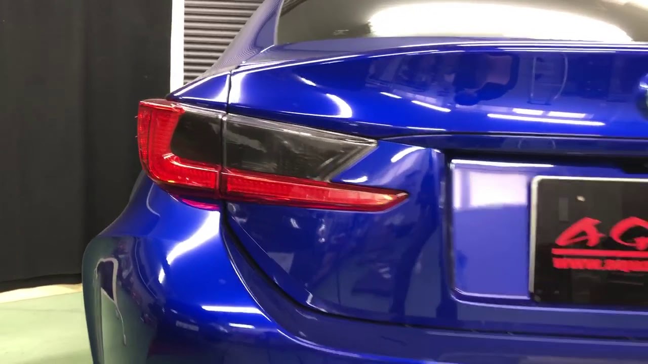 レクサスRC-F テール カット済みフィルム ブラックスモーク貼り込み 