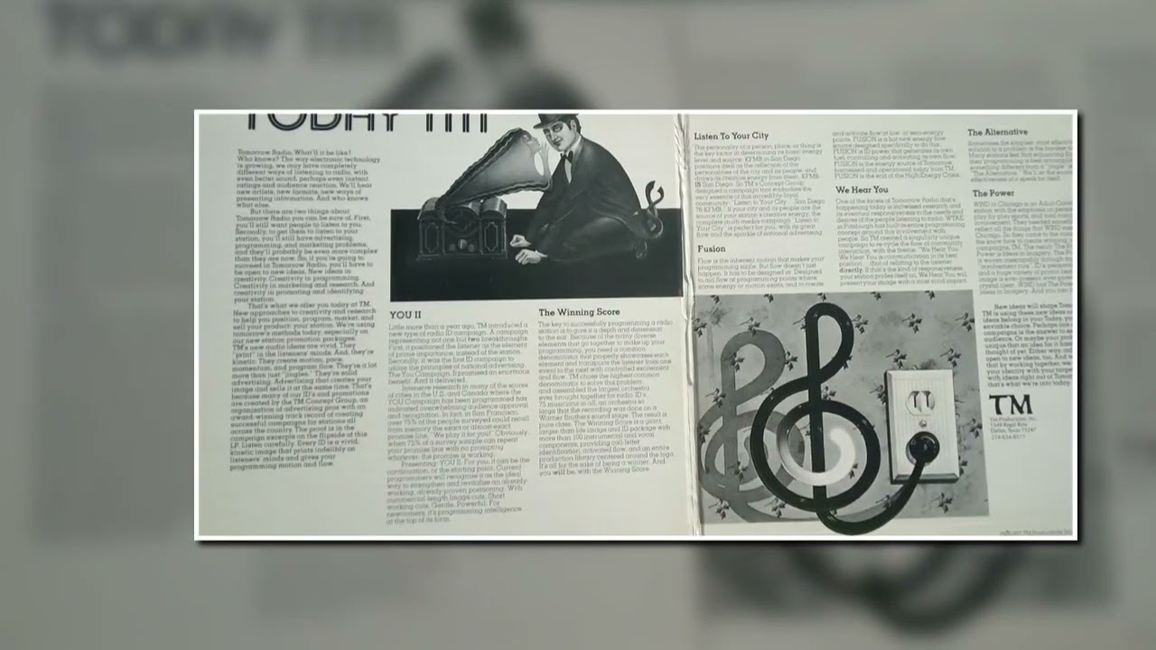 WE HEAR YOU 1250Khz WTAE PITTSBURGH/TOMORROW WORLD FROM TM PRODUCTIONS