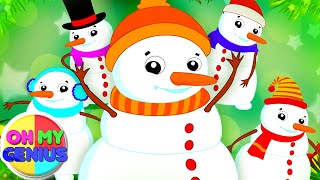 five little snowman christmas songs for kids xmas song with oh my genius