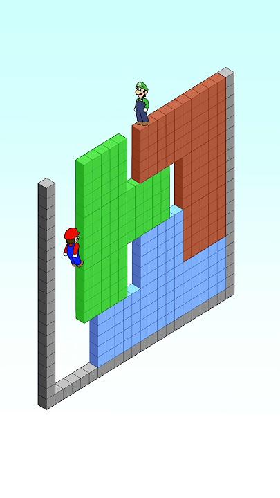 Mario&Luigi enjoy a Tetris. #nintendo #tetris