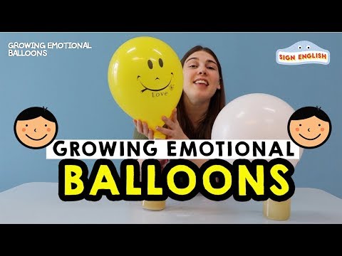 SIGN ENGLISH/ Blow your balloons with baking soda and vinegar!