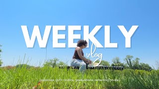weekly vlog 010 || trying solidcore & yoga, protein smoothie recipe, grad celebrations, life chat