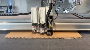 IECHO TK4S Honeycomb Board Cutting (POT, E64 knife, 0.2m/s)