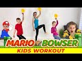 Kids Workout: Super Mario Vs Bowsers Fury |  Exercises For Kids At Home